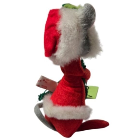 Annalee Dolls 1967 Vintage Christmas Santa Mouse with Green Burlap Sack  - NWT - Picture 2 of 11